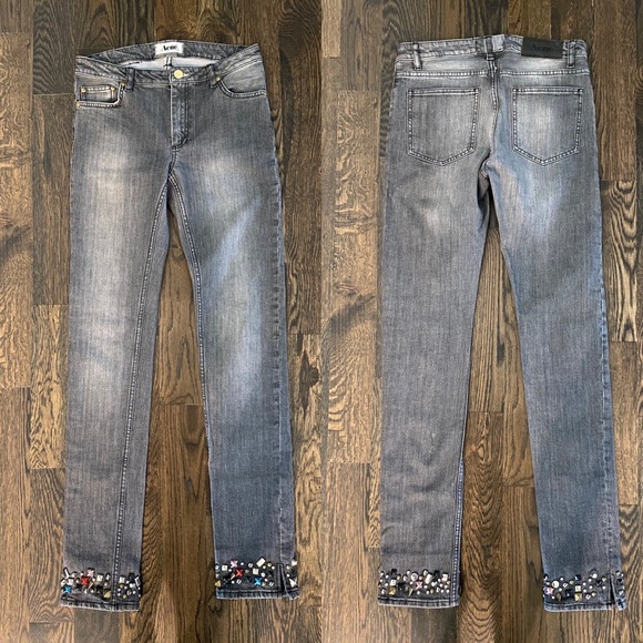 Acne Studios Studded Hem Flex Stud Jeans EU 36 - Picture 1 of 10